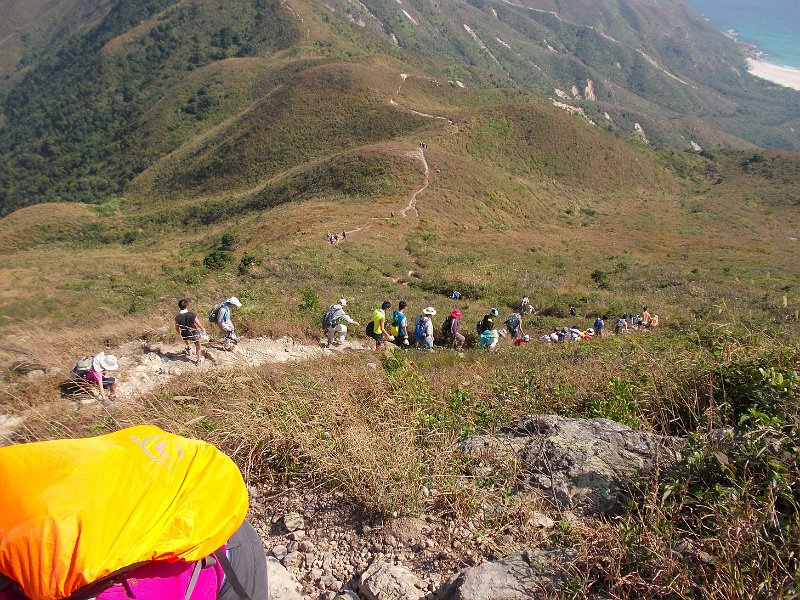 100.JPG - 大隊離開蚺蛇尖頂峄落山向米粉頂進發。   