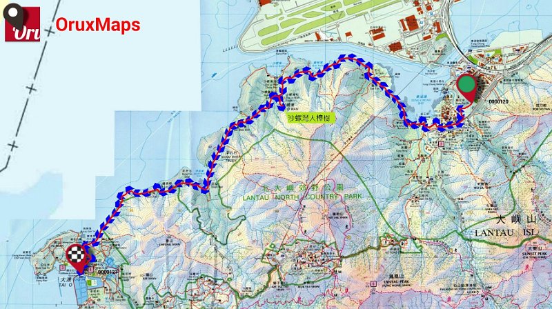 20150510TungChung_Tai_O.jpg - 東涌、大澳當天活動行程路線。